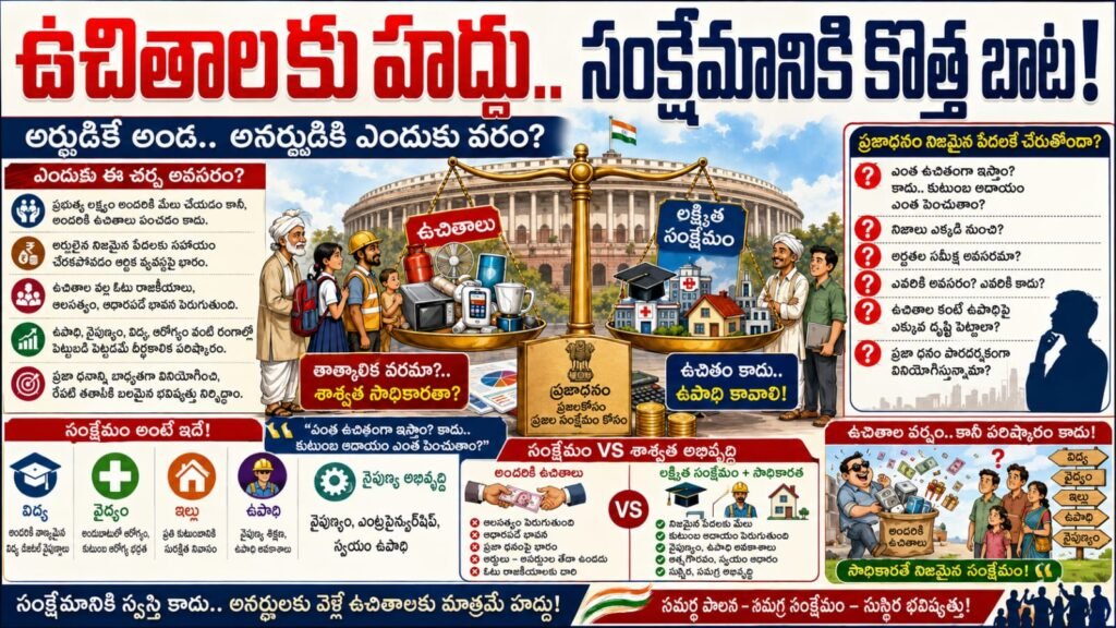ఉచితాలకు హద్దు.. సంక్షేమానికి కొత్త బాట!