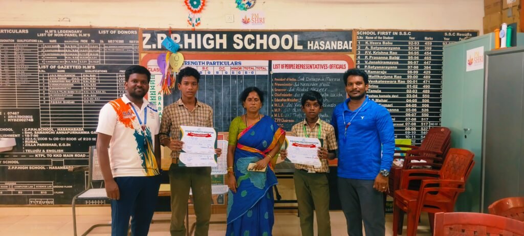 రావులపాలెం జూనియర్ అథ్లెటిక్స్ పోటీల్లో హసనబాద జడ్పీ పాఠశాల విద్యార్థుల సత్తా